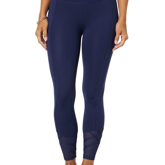 New Lilly Pulitzer Luxletic Small Leggings Weekender High Rise True Navy Blue - Picture 2 of 10